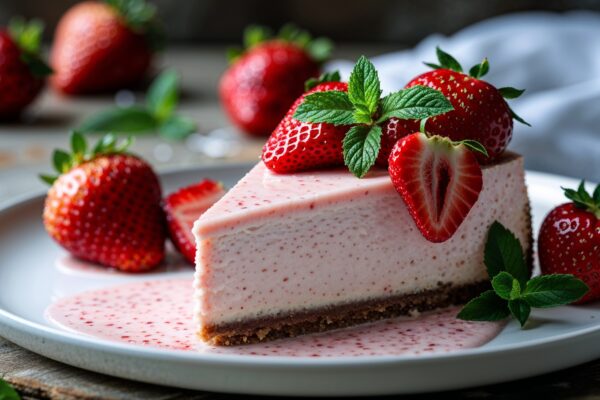Cheesecake Dingin Stroberi Lembut Segar Bikin Ketagihan Sejuknya Bikin Susah Dilupain