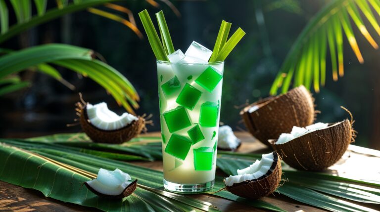 Es Jeli Kelapa Muda Pandan: Segarnya Tropis Tradisional dengan Aroma Pandan yang Menggoda